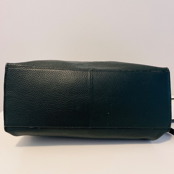 Cromia Leather 🇮🇹 Purse Magnetic Closure Olive Green Satchel Bag Made In Italy - Picture 10 of 16